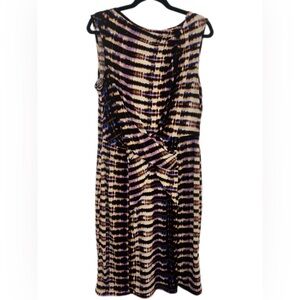 Nordstrom Taylor Elegant Multicolor Print Sleeveless Dress Size 14